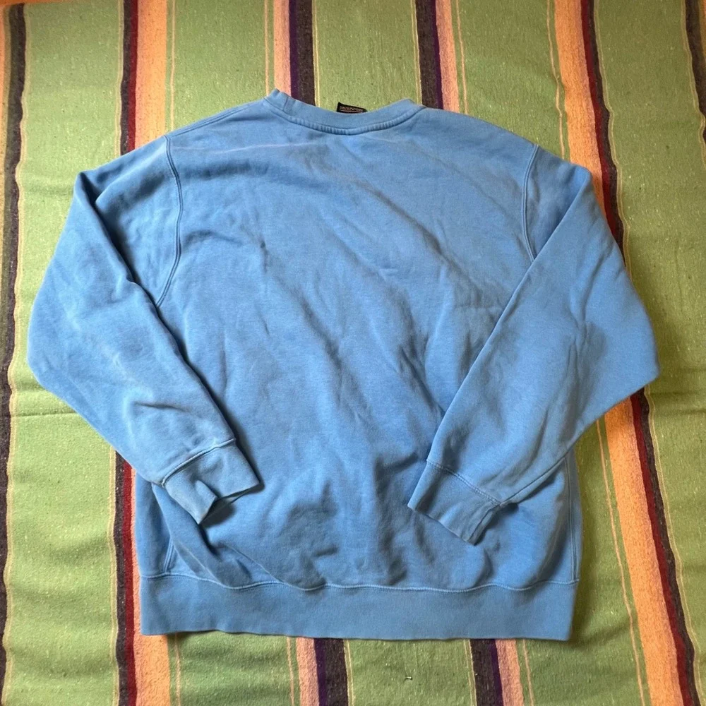 Nike Sweatshirt Mens XL Blue Crewneck Embroidered Logo Fleece Pullover Sporty